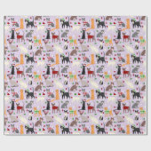 Weihnachtskatzenwaschpapier Geschenkpapier (Flach)