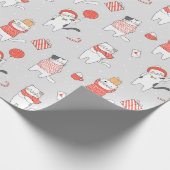 Weihnachtskatzenwaschpapier Geschenkpapier (Ecke)