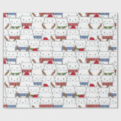 Weihnachtskatzenwaschpapier Geschenkpapier (Flach)