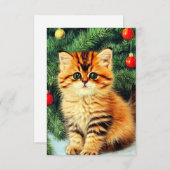 Weihnachtskatzkarte (Vorne/Hinten)