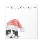 Weihnachtskatzwünsche Meowy Weihnachten Notizblock (Vorderseite)