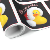 Weihnachtskautschuk Ducky Weihnachtsmannmütze Wrap Geschenkpapier (Rolleneckpunkt)