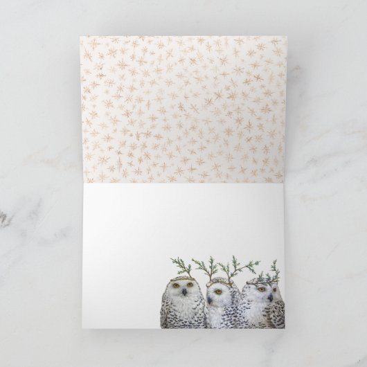 Weihnachtskauz Feiertagskarte (Innenseite)