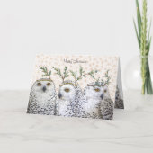 Weihnachtskauz Feiertagskarte (Vorderseite)