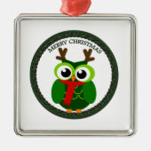 Weihnachtskauz Ornament Aus Metall (Vorne)