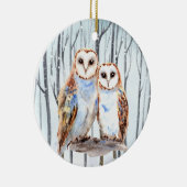 Weihnachtskauz verleiht Stimmung Keramik Ornament (Rechts)