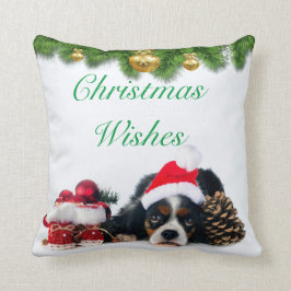 Weihnachtskavalier König Charles Spaniel Hund Kissen