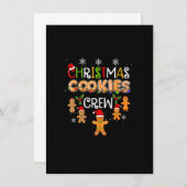 Weihnachtskeks Backgebäck Crew Funny Pajamas Famil Einladung (Vorne/Hinten)