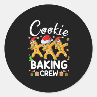 Weihnachtskeks Backgebäck Crew Funny Pajamas Famil Runder Aufkleber