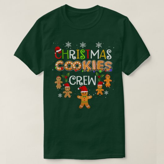 Weihnachtskeks Backgebäck Crew Funny Pajamas Famil T-Shirt (Design vorne)