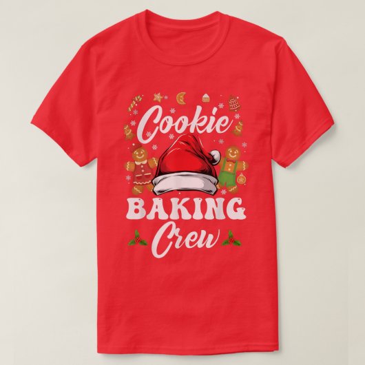 Weihnachtskeks Backgebäck Crew Pajama, Lebkuchen C T-Shirt (Design vorne)