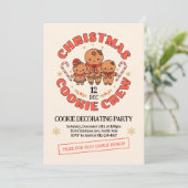 Weihnachtskeks-Crew Einladung (Stehend Vorderseite)