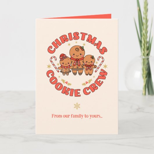 Weihnachtskeks-Crew Feiertagskarte (Vorderseite)