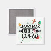 Weihnachtskeks-Crew Magnet (Vorderseite/Rückseite)