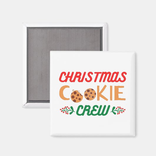 Weihnachtskeks-Crew Magnet (Vorderseite/Rückseite)