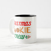 Weihnachtskeks-Crew Zweifarbige Tasse (Vorderseite Links)
