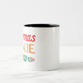 Weihnachtskeks-Crew Zweifarbige Tasse (Mittel)