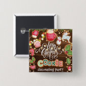 Weihnachtskeks-Dekorieren Button (Vorne & Hinten)