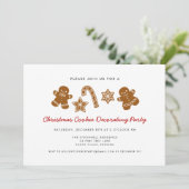 Weihnachtskeks Dekorieren der Party Einladung (Stehend Vorderseite)
