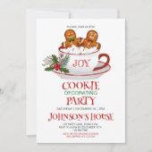 Weihnachtskeks Dekorieren der Party Einladung (Vorderseite)