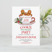 Weihnachtskeks Dekorieren der Party Einladung (Stehend Vorderseite)