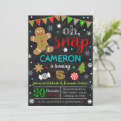 Weihnachtskeks Dekorieren der Party Einladung (Stehend Vorderseite)