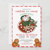 Weihnachtskeks Dekorieren der Party Einladung (Vorderseite)