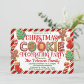 Weihnachtskeks Dekorieren der Party Einladung (Stehend Vorderseite)