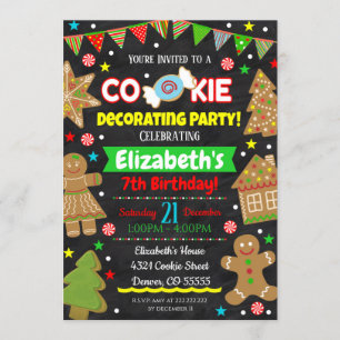 Weihnachtskeks Dekorieren der Party Einladung
