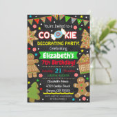 Weihnachtskeks Dekorieren der Party Einladung (Stehend Vorderseite)