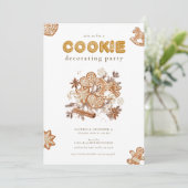Weihnachtskeks Dekorieren der Party Einladung (Stehend Vorderseite)