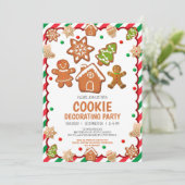 Weihnachtskeks Dekorieren der Party Einladung (Stehend Vorderseite)