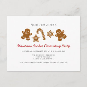 Weihnachtskeks Dekorieren der Party Einladung Postkarte