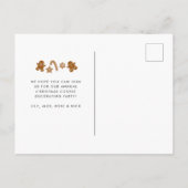 Weihnachtskeks Dekorieren der Party Einladung Postkarte (Rückseite)