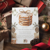 Weihnachtskeks Dekorieren Party Aquarell Einladung