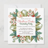 Weihnachtskeks Dekorieren Party Aquarell Einladung (Vorderseite)