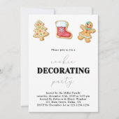 Weihnachtskeks Dekorieren Party Einladung (Vorderseite)