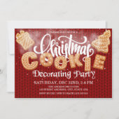 Weihnachtskeks Dekorieren Party Elegant Einladung (Vorderseite)