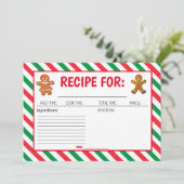 Weihnachtskeks Dekorieren Party Rezeptkarte Einladung (Stehend Vorderseite)