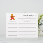 Weihnachtskeks-Ersatz Briefbogen (Stehend Vorderseite)