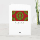 Weihnachtskeks Feiertagskarte (Rückseite)