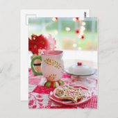 Weihnachtskeks-Foto Postkarte (Vorne/Hinten)