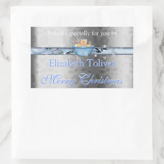 Weihnachtskeks, Fudge, Kuchen, Geschenketikett Rechteckiger Aufkleber (Tasche)