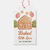 Weihnachtskeks gebacken mit Liebe Urlaub Geschenkanhänger (Vorderseite)