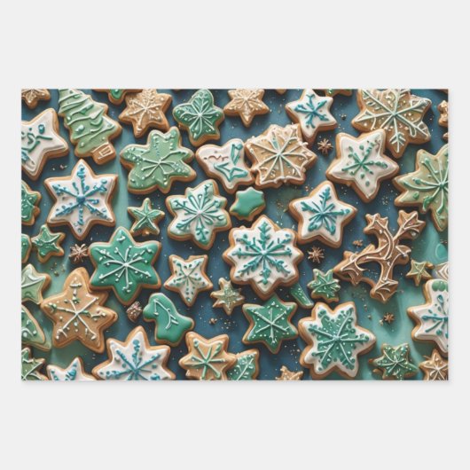 Weihnachtskeks Geschenkpapier Set (Vorderseite 2)