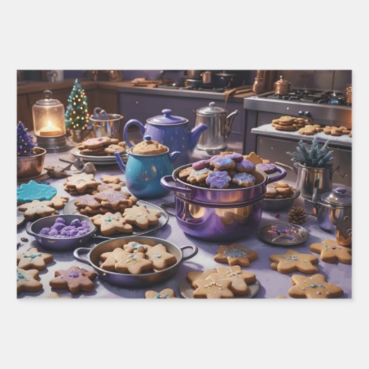 Weihnachtskeks Geschenkpapier Set (Vorderseite)