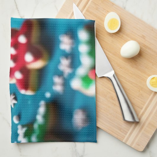 Weihnachtskeks Geschirrtuch (Viertel Falte)