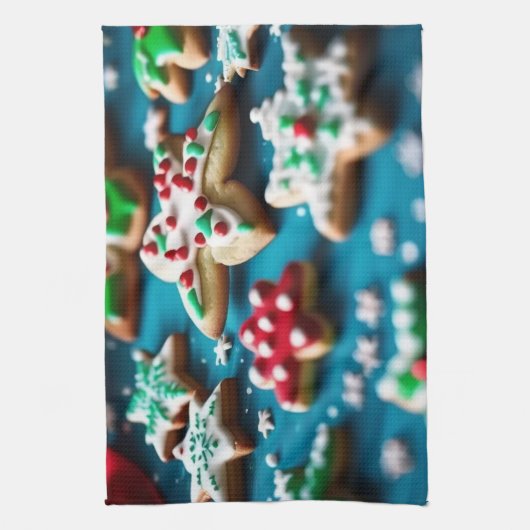 Weihnachtskeks Geschirrtuch (Vertikal)