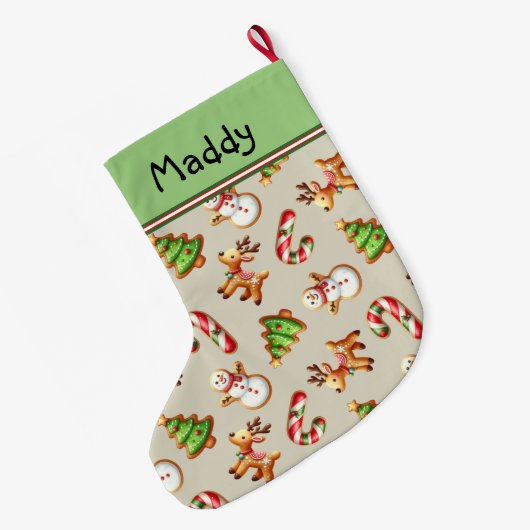 Weihnachtskeks Großer Weihnachtsstrumpf (Rückseite (Hängend))