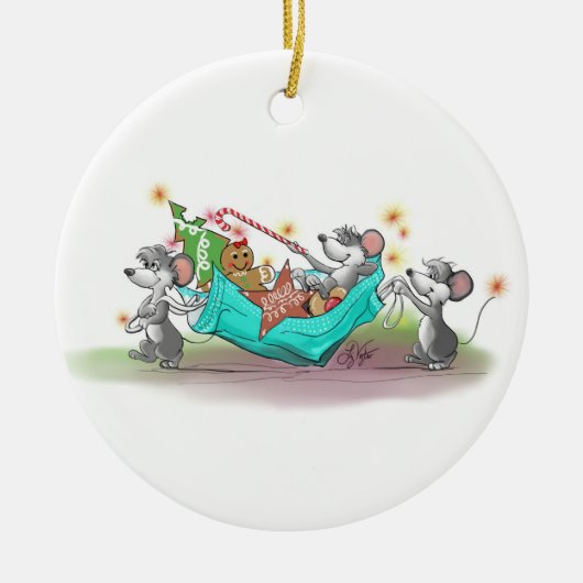 Weihnachtskeks Heist Keramik Ornament (Vorne)